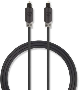 Nedis Optisches Audiokabel Toslink Stecker Toslink Stecker 2.00 m Rund PVC Anthrazit Box CABW25000AT20
