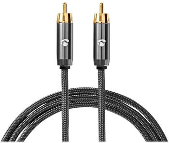Nedis N CATB24100GY30 Subwoofer Kabel Cinch Stecker auf Stecker 3 m