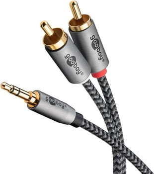Goobay 65289 Audio Kabel 3,5 mm Stereo Klinken zu 2x Cinch 3,0 m