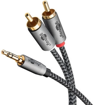 Goobay 65290 Audio Kabel 3,5 mm Stereo Klinken zu 2x Cinch 5,0 m