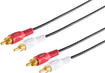 Shiverpeaks maximum connectivity Cinch Audio-Kabel-2 Cinchstecker auf 2 Cinchstecker vergoldet 2,5m (40504)