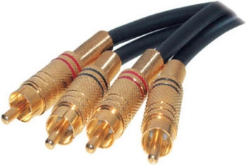 Shiverpeaks maximum connectivity Cinch Audio-Kabel-2 Metallcinchstecker auf 2 Metallcinchstecker 0,5m (40221)
