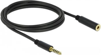 DeLock Audioverlängerungskabel Symmetrisches Stereo 4,4 mm 2,0m Schwarz (85797)