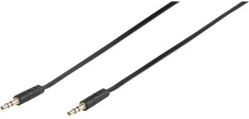 Vivanco Audio Cable 1x3.5mm Flat 0.5m Black (46/10 05FG)