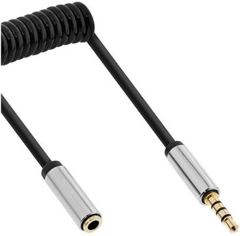 InLine Slim Audioverl&auml;ngerungskabel 4-poliger Mini zu 4-poliger Mini 2,0m Schwarz (99282)