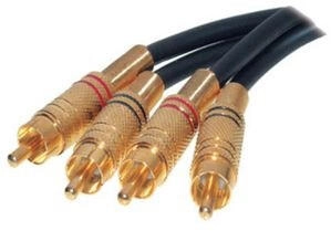 Shiverpeaks maximum connectivity Cinch Audio-Kabel-2 Metallcinchstecker auf 2 Metallcinchstecker 1,5m (40222)