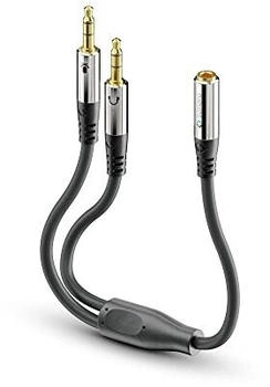 Sonero SON ACA002 2x 3,5mm auf 3,5mm Audio Adapter Kabel 0,2 m (S-ACA002)