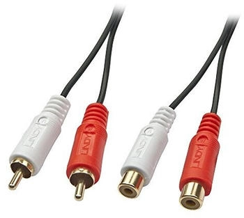 Lindy 35673 Cinch Audio Kabel 2x Cinch Stecker auf 2x Buchse 5,0 m