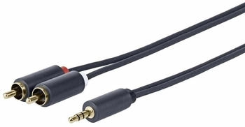 VivoLink Audiokabel mini-phone stereo 3,5 mm zu RCA 20,0m Doppelisolierung (PROMJRCA20)
