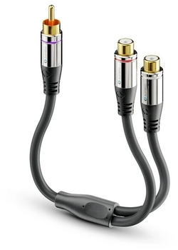 Sonero SON ACA010 Cinch auf 2x Cinch Subwoofer Adapter Kabel 0,2m (S-ACA010)