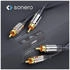 Sonero SON AC700-100 Cinch Stereo Kabel Cinch Stecker 10 m (S-AC700-100)