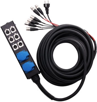 Pronomic Stage Multicore SMC-15 4/2/2 XLR/AC 15m 4xSend 2xReturn 2x230V/AC auf Stagebox