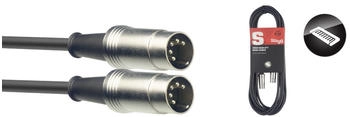 Stagg MIDIkabel DIN M/DIN M Metall 10 m schwarz (SMD10)