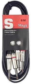 Stagg STC6P Twin-Kabel (6m Stecker-auf-Stecker)