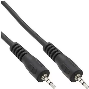 InLine Audiokabel Stereo Mikro (M) bis Stereo Mikro (M) - 1,0m Schwarz (99936H)