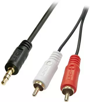 Lindy 35682 Audio Kabel 3,5 mm Stereo Klinken zu 2x Cinch 3,0 m