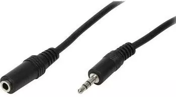 LogiLink CA1054 Audio Kabel 3,5 mm 3-Pin Klinkenstecker auf Kupplung 3 m
