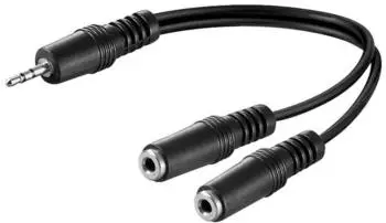 LogiLink CA1046 Audio Kabel 3,5 mm 3-Pin Klinkenstecker auf 2x Kupplung 0,2 m