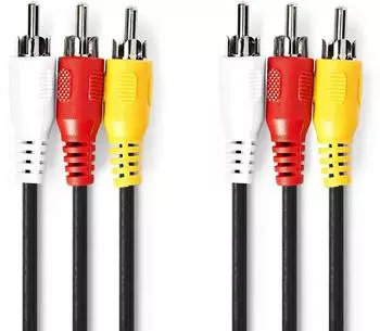 Nedis video / audio cable composite video / audio 5 m (CVGP24300BK50)