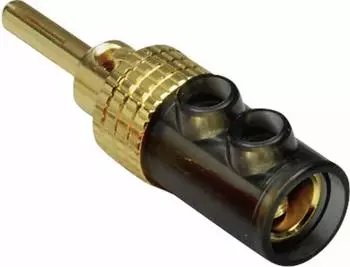 BKL Electronic 0106008 Bananenstecker Stecker gerade Stift-Ø: 4mm Schwarz 1St.