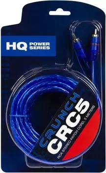 Crunch CRC5 Cinch-Kabel 5,00 m [2 x Cinch-RCA Stecker 2 x Cinch-RCA Stecker]