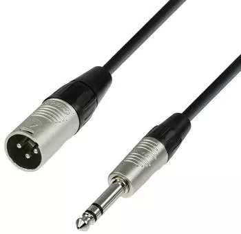 Adam Hall Cables 4 STAR BMV 0030 Symmetrisches Kabel Rean XLR Male x Klinke TRS 0,3 m (K4BMV0030)