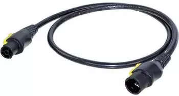 Neutrik Strom Anschlusskabel [1x PowerCon-Buchse 1x PowerCon-Stecker] 1.50m Schwarz Gelb X968571 (NKPF-M-B-1.5)