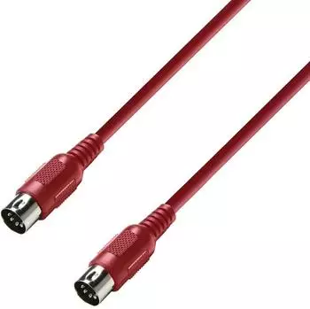 Adam Hall Cables 3 STAR MIDI 0150 RED MIDI Kabel MIDI 5-Pol 1,5 m (AH-K3MIDI0150RED)