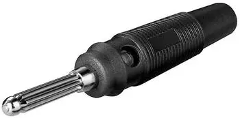 Goobay Bananen-Laborstecker schwarz mit Querloch 4 mm trittfest (11399)