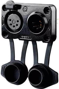 REAN Av RRX5MF-Z-012-1 XLR-Steckverbinder Stecker Einbau Buchse Einbau 5 Schwarz 1 St.