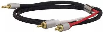 Dynavox Stereo Audiokabel 1,5m 3,5mm Klinkenstecker auf Cinch (Stecker Stecker) (207384)