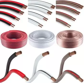 Jamega Lautsprecherkabel Boxenkabel Audio-Kabel (5000 cm) rot/schwarz Ø 2,5 mm/Kabel 5000cm (06-21505)