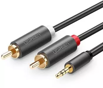 Ugreen 3.5mm AUX Cinch Audiokabel 1 Meter Schwarz (10772)