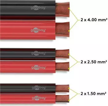 Goobay 67728 Lautsprecherkabel 2x0,75mm&sup2; 10 m rot/schwarz CCA