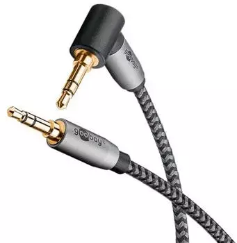 Goobay 65277 Audio Kabel 3,5 mm 3-Pin Klinke 1x90&deg; 0,5 m