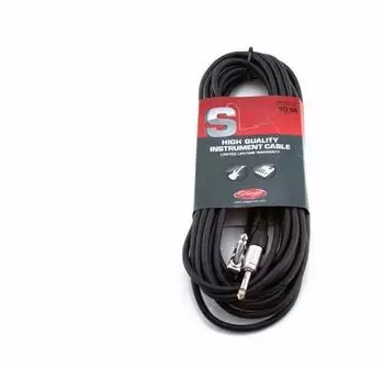 Stagg Klinke Winkelklinke deluxe Gitarrenkabel 10 Meter Metallstecker (SGC10PL DL)