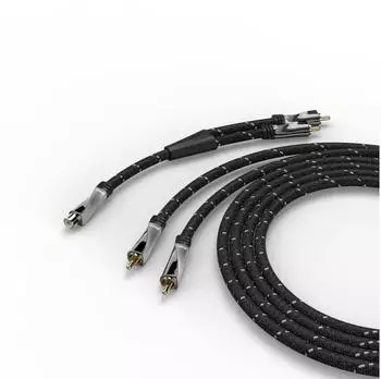Avinity Subwoofer-Kabel + Adapter Cinch-Kup. - 2 Cinch-St. Gewebe vergoldet 8 m (00107654)