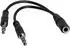 StarTech ST MUYHSFMM Headset Kabel 2x 3,5 mm Klinkenstecker auf Kupplung 0,15 m