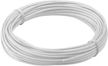Wentronic Kupferlitze isoliert Wei&szlig; 10 m - 1-adrig mehrdrahtig (18 x 0,1 mm) (55046)