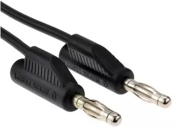 kenable Stapelfähiges Bananenstecker-Testkabel Oder Lautsprecher Hi-Fi-Kabel 1m Schwarz (009013)