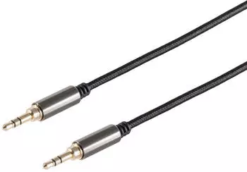 Frei Black Cotton Klinkenkabel 3,5 mm Stereo 1,5 m schwarz (20-30155)