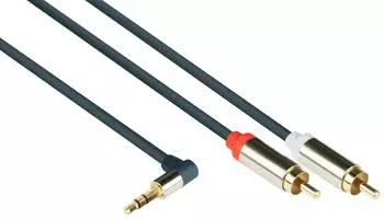 Good Connections GC M0063 Audio Kabel 3,5 mm Klinkenstecker auf 2x Cinch 1 m (GC-M0063)