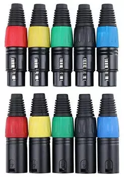 Pronomic XFXMPLUG Color XLR Stecker female/male 2x 5er Pack (00030740)