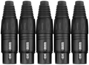 Pronomic XFPLUG Black XLR Stecker female 5er Pack (00030737)