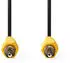 Nedis Composite-Videokabel RCA RCA Vernickelt 480p 10.0 m Rund PVC Schwarz Label (CVGL24100BK100)