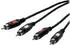Vivanco Cinch Kabel EP60065901 2x Cinch-Stecker auf 2x Cinch-Stecker 2,5m Schwarz (VVA2RCA25MMK)