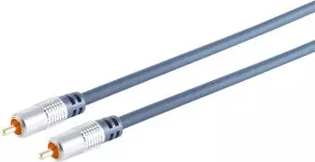 S-Conn Cinchstecker und Cinchstecker verchromter Metallstecker 3,0m (90022-3.0MHQ)