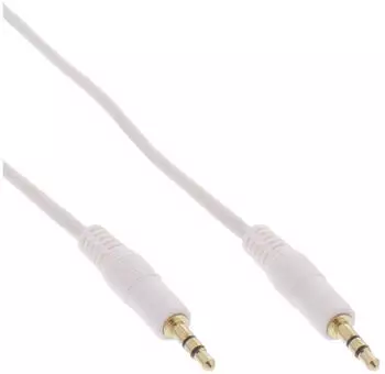 InLine 99942W Klinke Kabel 3,5mm Stecker / Stecker Stereo wei&szlig; / gold 2m