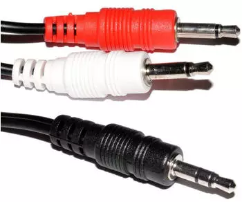 kenable 3,5 mm Stereo AUX Klinkenstecker Zum 2x Mono 3,5 mm Klinkenstecker Stecker OFC 1 m