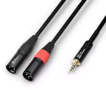 Power Dynamics Adapterkabel 2x XLR Male / 3.5mm Miniklinke Stereo 6m (176.023)